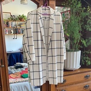 BB Dakota Black and Cream Checkered Jacket